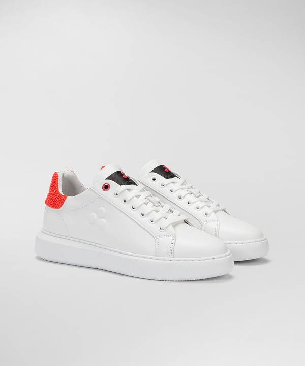 Peuterey Sneaker in pelle con tallone lavorato In Linea