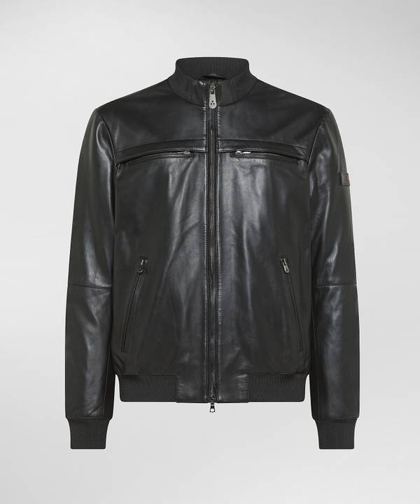 Peuterey Giacca Biker In Pelle Shopping Online