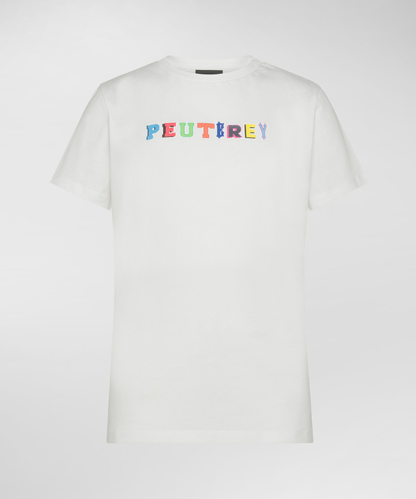 Peuterey T-shirt in cotone con stampa Vendite Flash