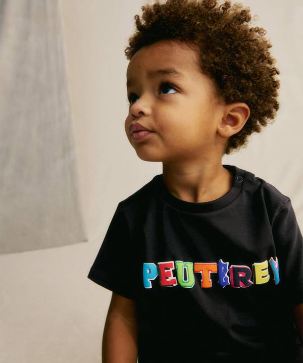 Peuterey T-shirt con scritta multicolor Presa