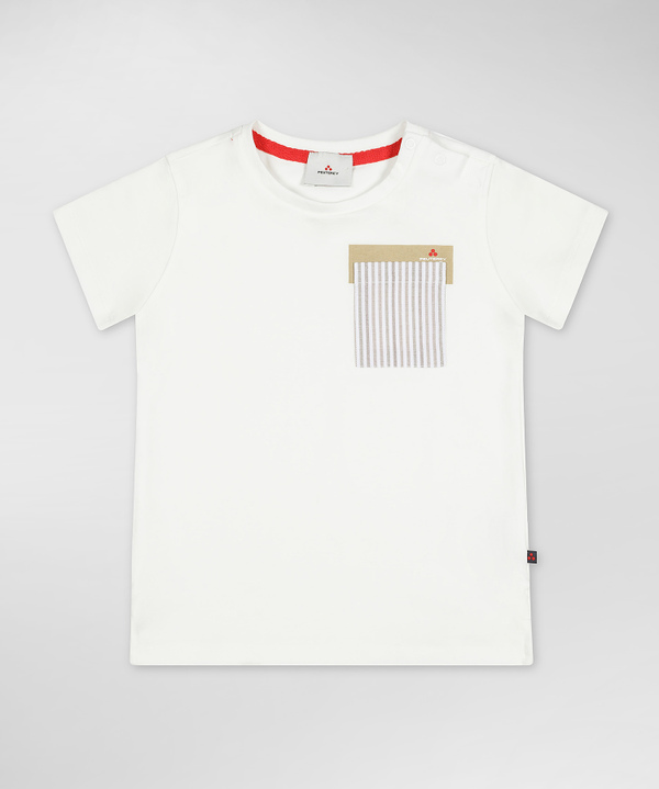 Peuterey T-shirt con taschino rigato Offerte