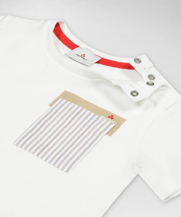 Peuterey T-shirt con taschino rigato Offerte