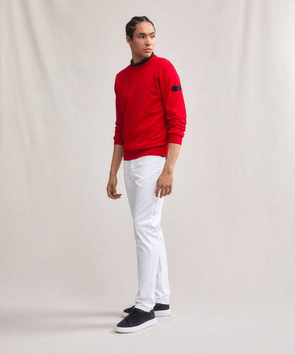 Peuterey Maglia tricot con logo ricamato