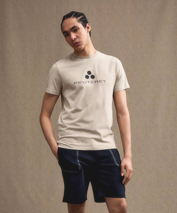 Peuterey T-shirt logata di cotone Vendita Economica