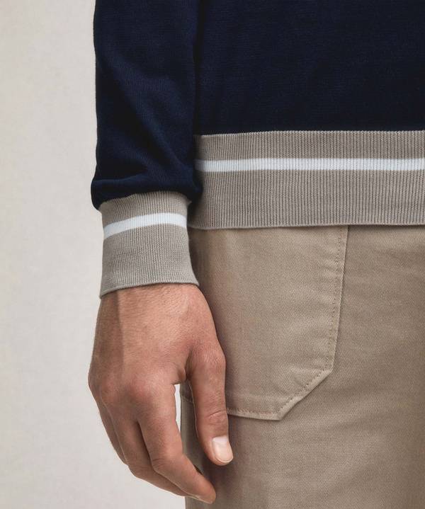 Peuterey Maglia tricot con dettagli rigati 2025