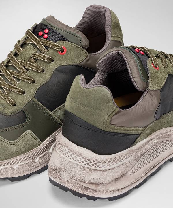 Peuterey Scarpa In Nylon E Pelle Con Suola Eva Effetto Used Offerta