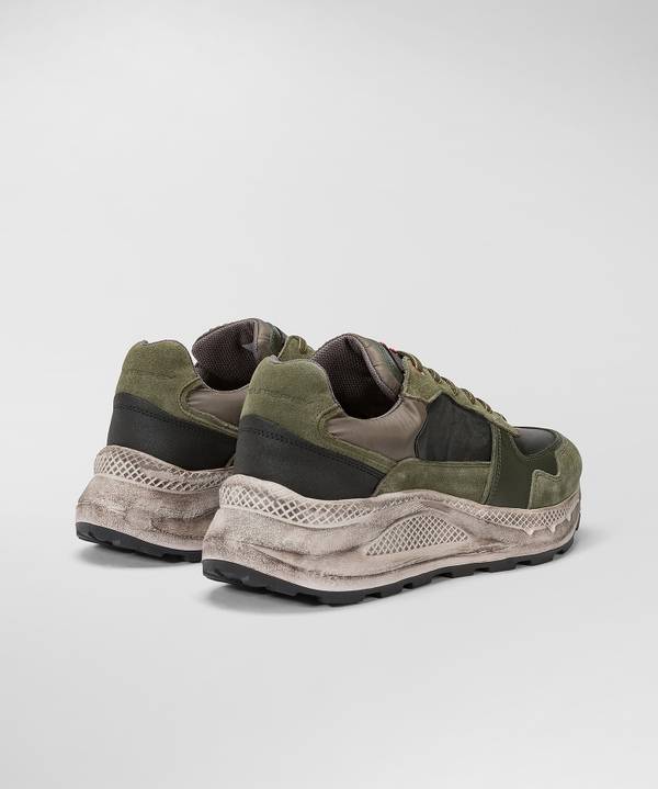 Peuterey Scarpa In Nylon E Pelle Con Suola Eva Effetto Used Offerta
