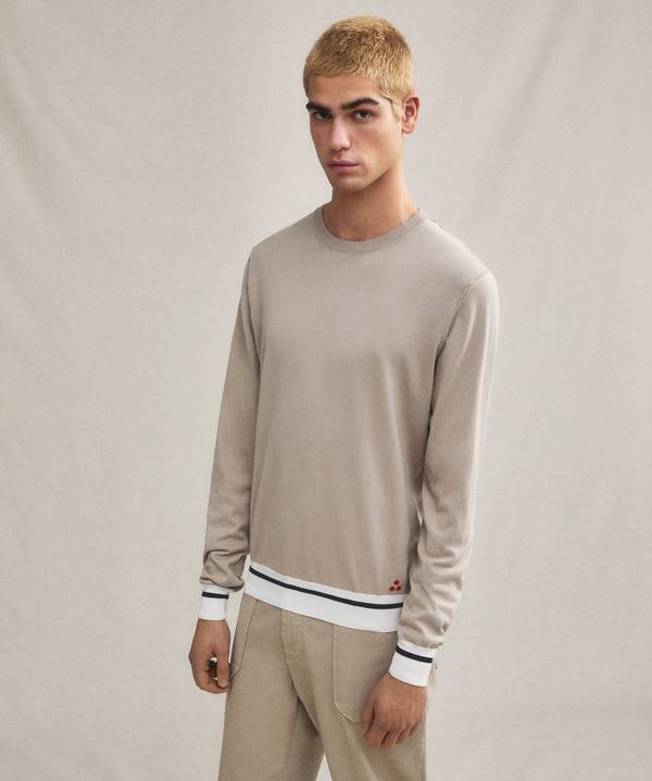 Peuterey Maglia tricot con dettagli rigati Outlet