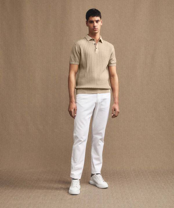 Peuterey Polo a treccia in tricot di cotone