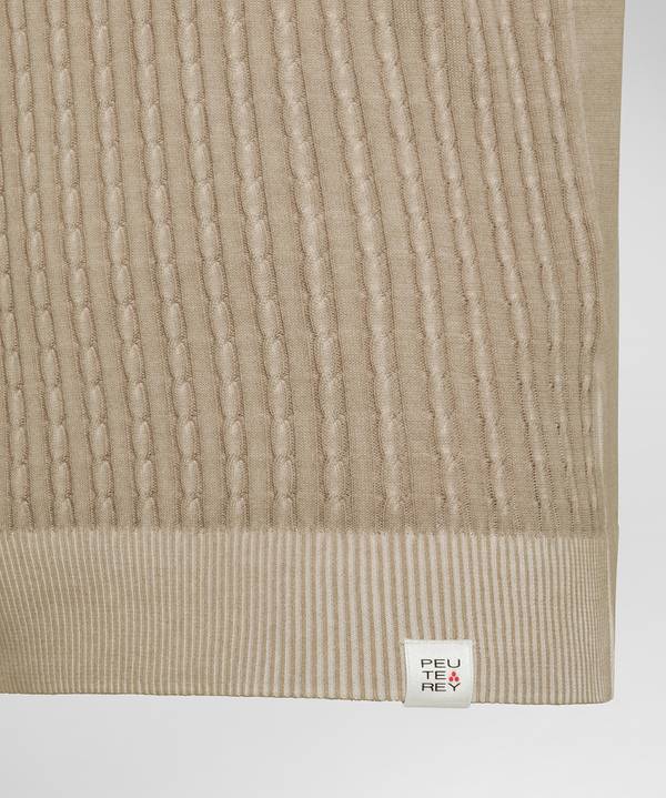 Peuterey Polo a treccia in tricot di cotone Saldi Di Fabbrica