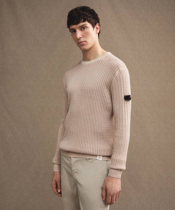 Peuterey Maglia a trecce in tricot di cotone Vendite Flash