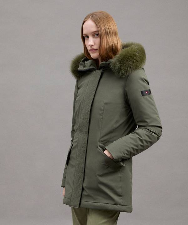 Peuterey Giacca Slim Con Pelliccia In Tono Colore Nuova
