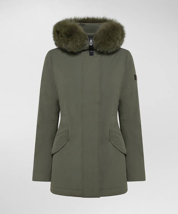 Peuterey Giacca Slim Con Pelliccia In Tono Colore Nuova