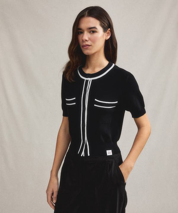 Peuterey Cardigan manica corta con tasche al petto Promozione