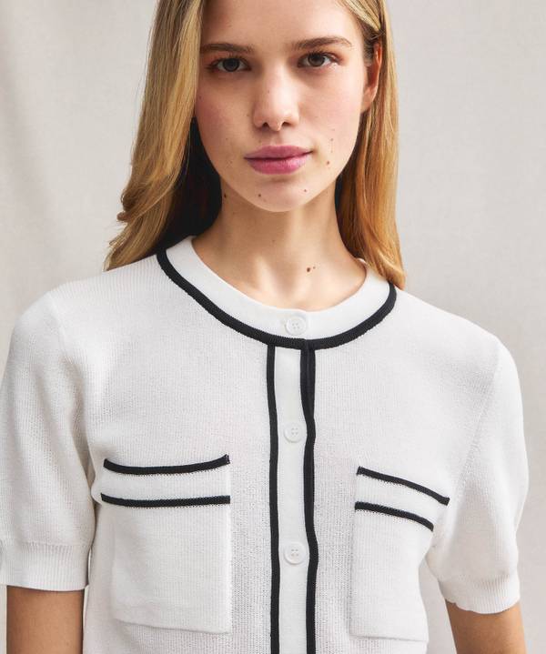 Peuterey Cardigan manica corta con tasche al petto Qualità Garantita