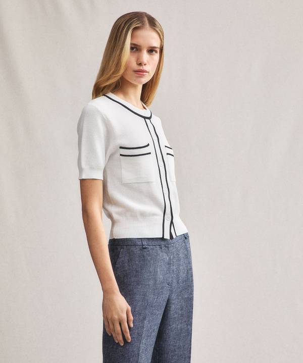 Peuterey Cardigan manica corta con tasche al petto Qualità Garantita