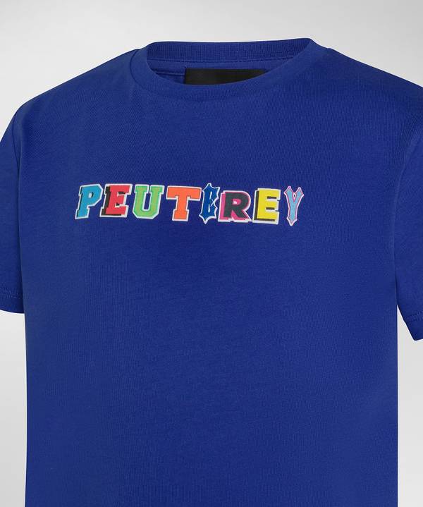 Peuterey T-shirt in cotone con stampa Presa