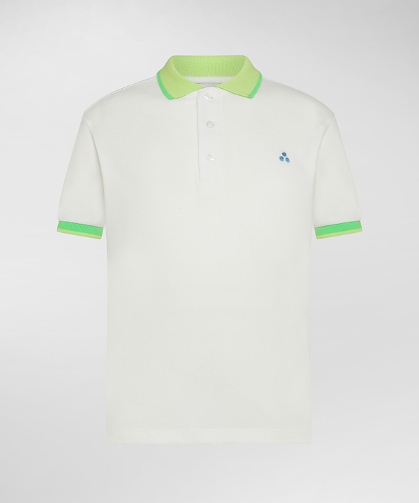 Peuterey Polo in piquet dettagli fluo Sconto