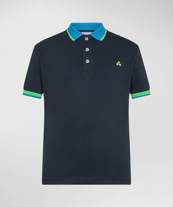 Peuterey Polo in piquet dettagli fluo Economico