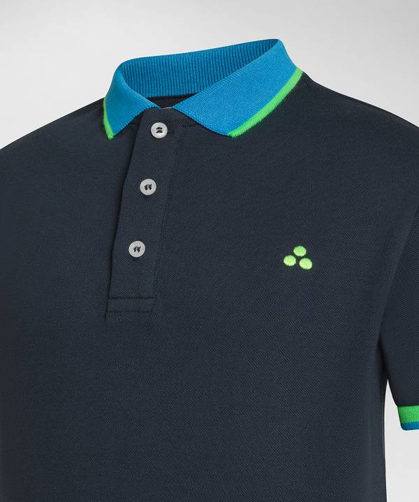 Peuterey Polo in piquet dettagli fluo Economico