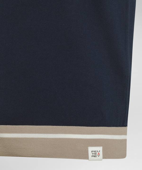 Peuterey Polo in tricot di cotone con dettagli rigati Offerte