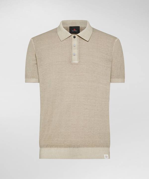 Peuterey Polo classica in tricot di cotone Saldi Di Fabbrica