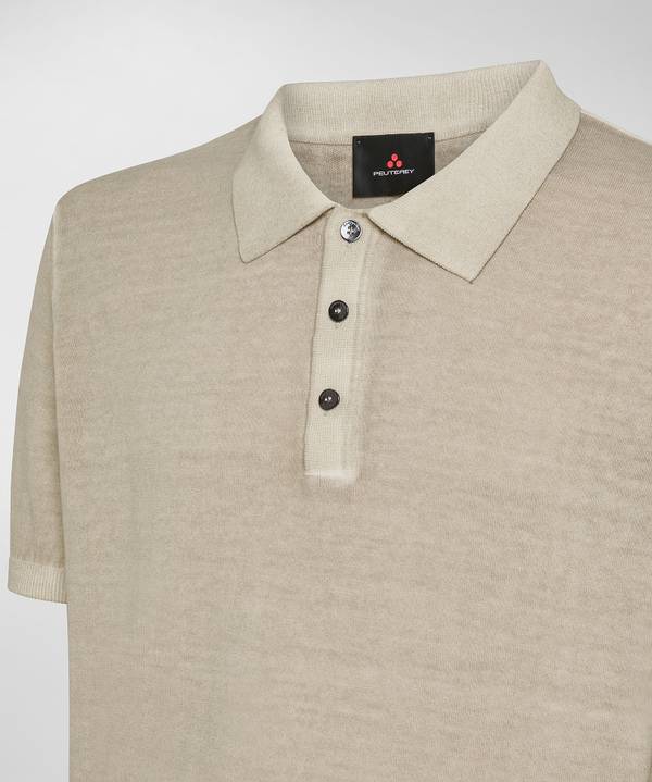 Peuterey Polo classica in tricot di cotone Saldi Di Fabbrica