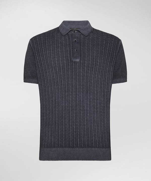 Peuterey Polo a treccia in tricot di cotone Negozio