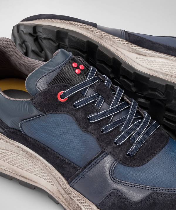 Peuterey Scarpa In Nylon E Pelle Con Suola Eva Effetto Used Promozione