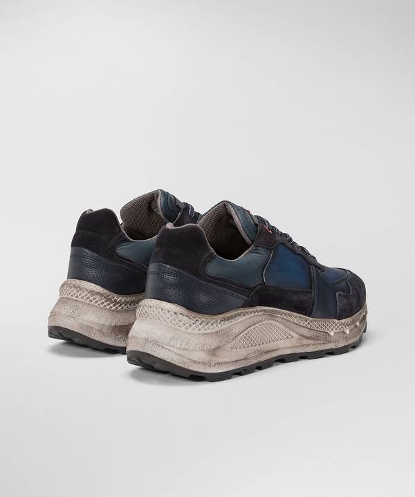 Peuterey Scarpa In Nylon E Pelle Con Suola Eva Effetto Used Promozione