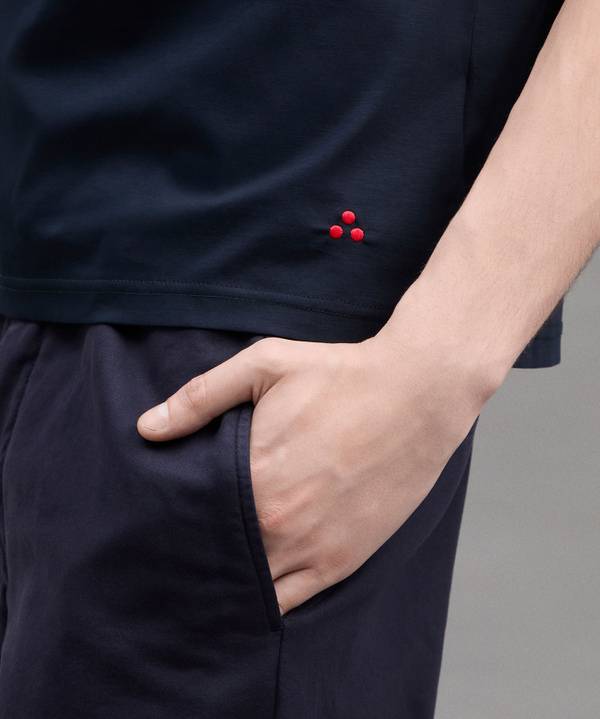 Peuterey T-Shirt In Cotone Brillante Pezzi Unici