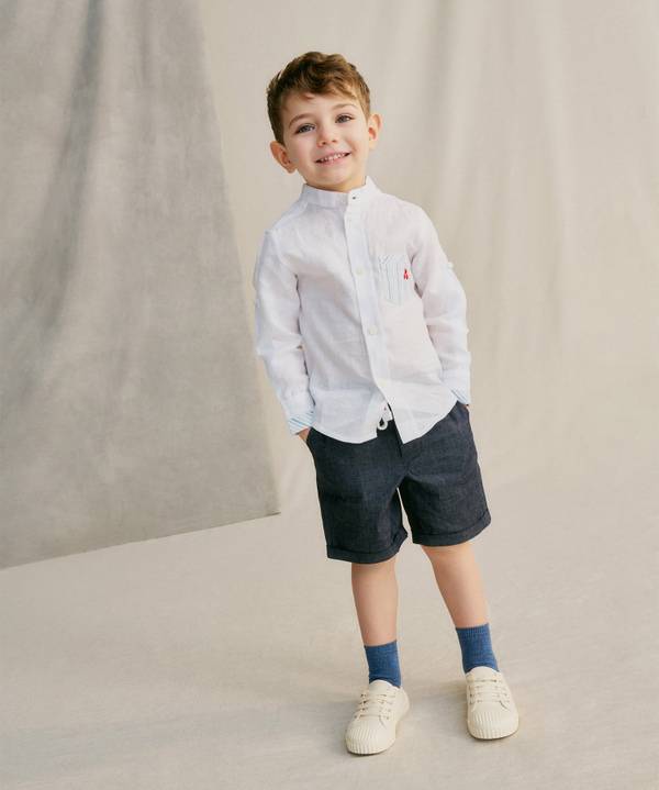 Peuterey Camicia con taschino fantasia rigata