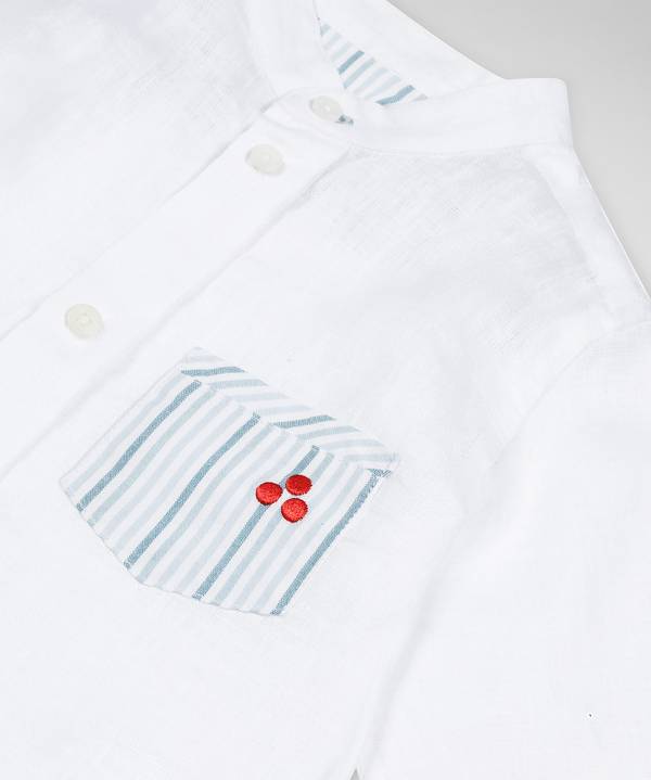 Peuterey Camicia con taschino fantasia rigata Negozi Online