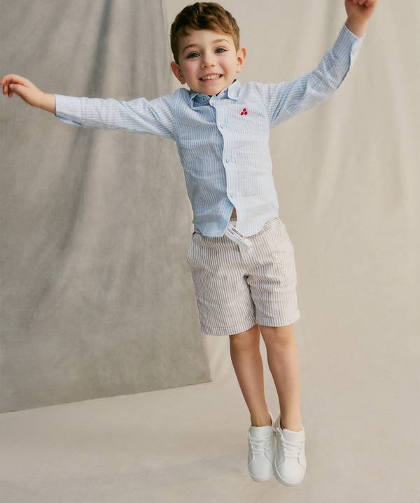 Peuterey Camicia rigata in lino