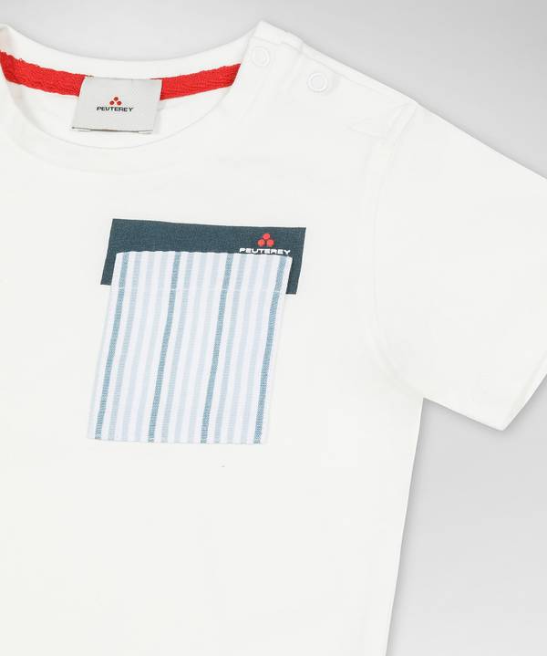 Peuterey T-shirt con taschino rigato Prezzo Ridotto
