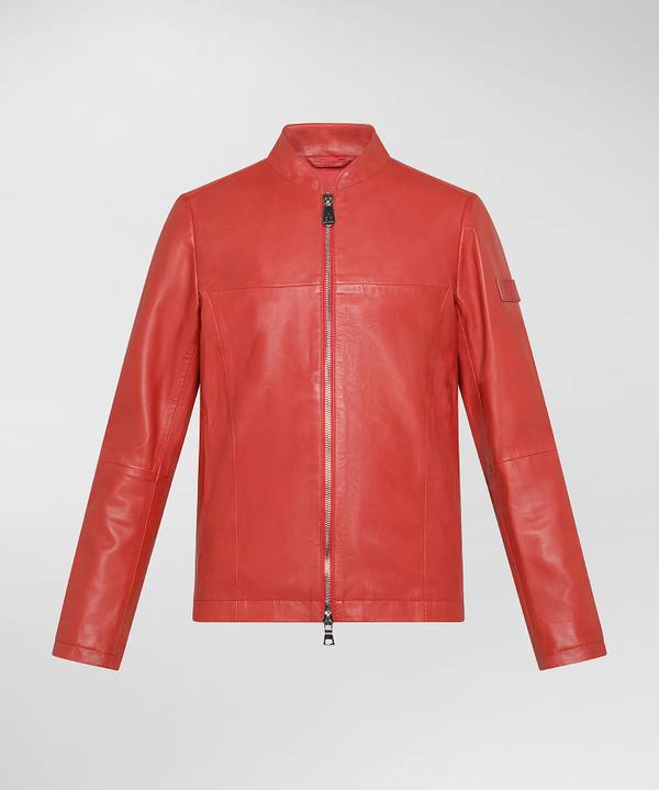 Peuterey Giacca biker in pelle Vendita Calda