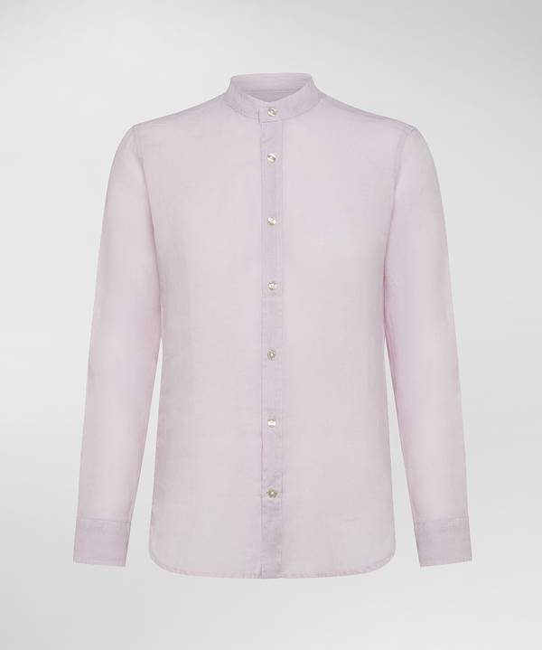 Peuterey Camicia di lino collo alla coreana Nuova