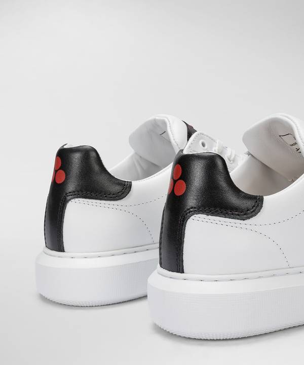 Peuterey Sneaker in pelle con logo goffrato Offerta