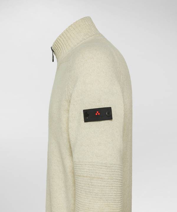 Peuterey Maglione Full Zip In Lana Con Effetto Moulinè 2025