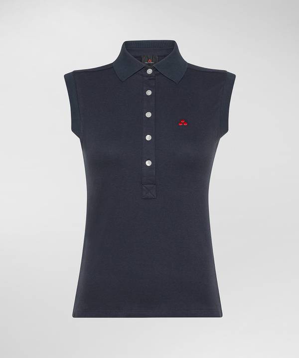 Peuterey Polo smanicata in piquet In Vendita