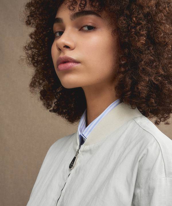 Peuterey Relaxed bomber in lino Negozio