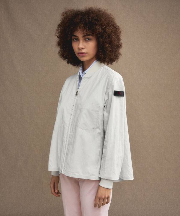 Peuterey Relaxed bomber in lino Negozio