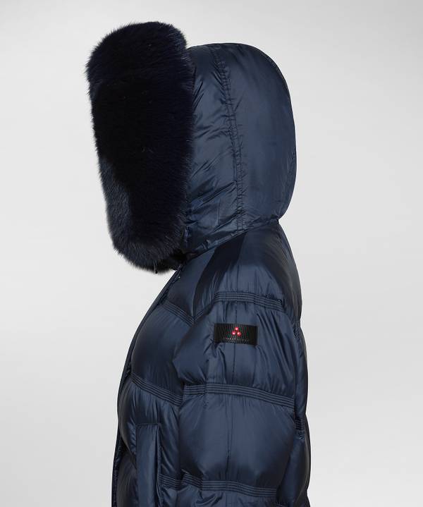 Peuterey Puffer Jacket Con Cappuccio Bordato In Pelliccia Qualità