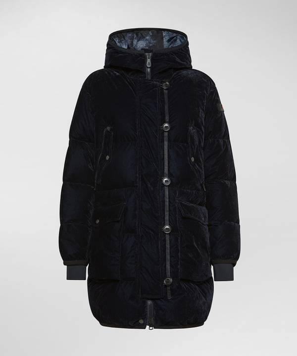Peuterey Parka Lungo In Tela Di Nylon Floccata Vendita