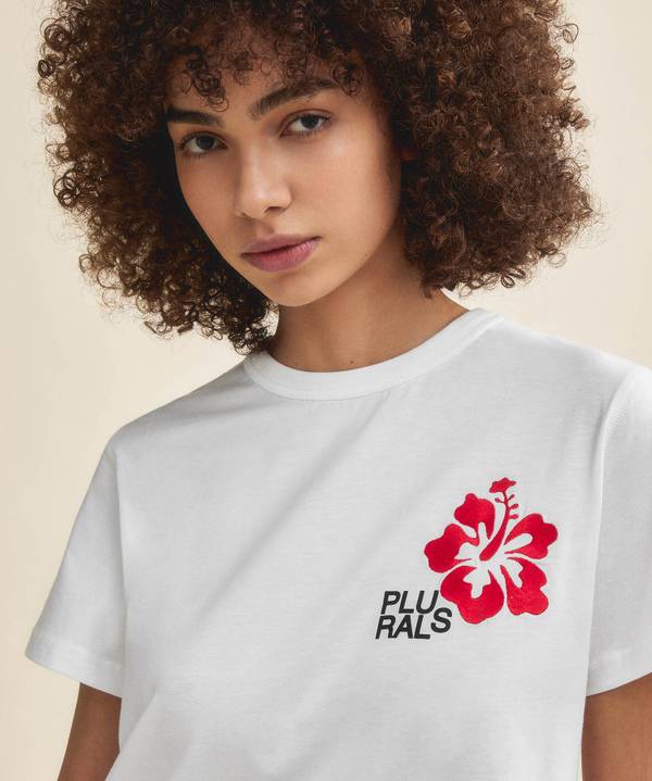 Peuterey T-shirt con ricamo tropicale Qualità