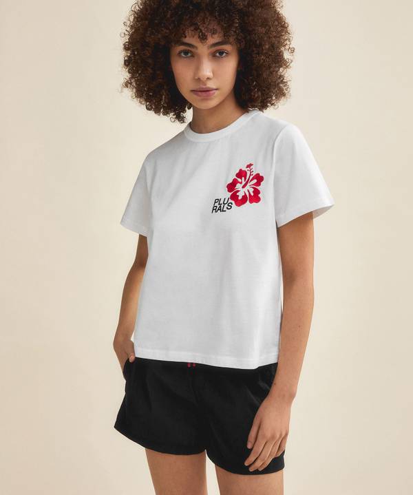 Peuterey T-shirt con ricamo tropicale Qualità