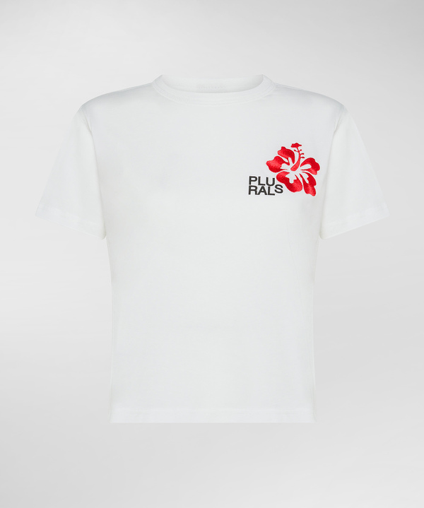Peuterey T-shirt con ricamo tropicale Qualità