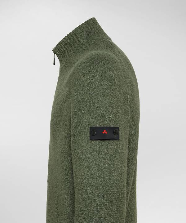 Peuterey Maglione Full Zip In Lana Con Effetto Moulinè Consegna Veloce