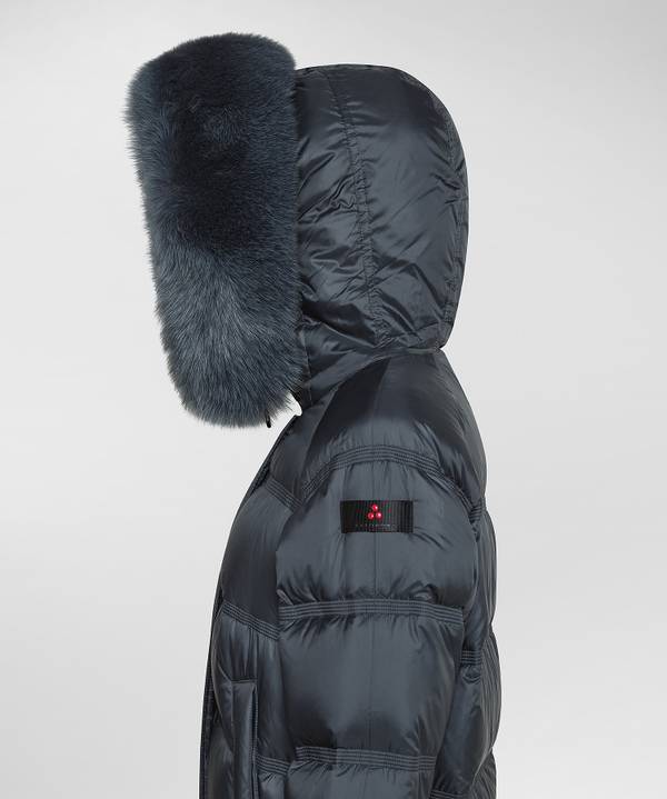 Peuterey Puffer Jacket Con Cappuccio Bordato In Pelliccia Vendita Calda