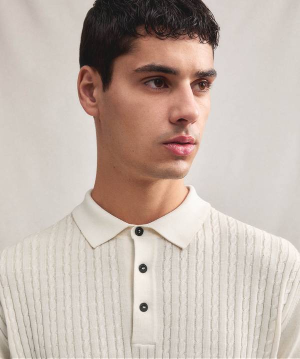 Peuterey Polo a treccia in tricot di cotone In Saldo